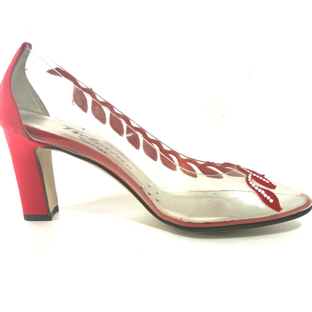 Dressy Red Clear Shoes New In Box made in US size 8
Run one size small